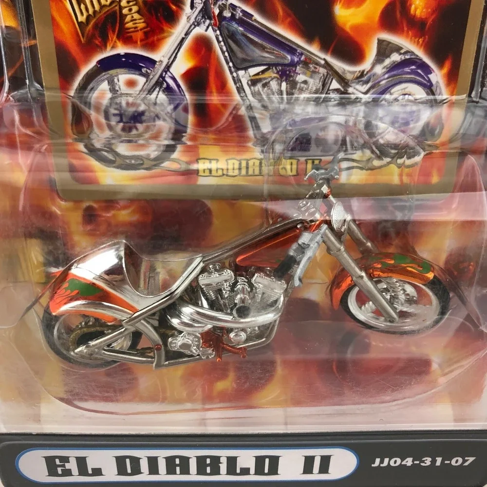 Jesse James West Coast Chopper EL DIABLO II‎ Custom Motorcycle Bike Orange 1/31